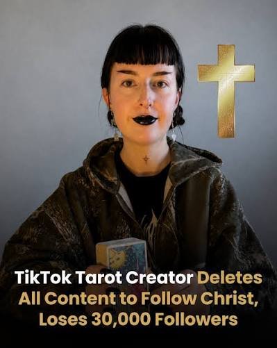 CRIADORA DO TIKTOK ABANDONA O TAROT PARA SEGUIR JESUS E PERDE MAIS DE 30 MIL SEGUIDORES EM 48 HORAS