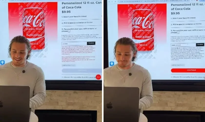 COCA-COLA É CRITICADA APÓS BLOQUEAR “JESUS É REI” E PERMITIR “SATANÁS É BOM” EM LATAS PERSONALIZADAS